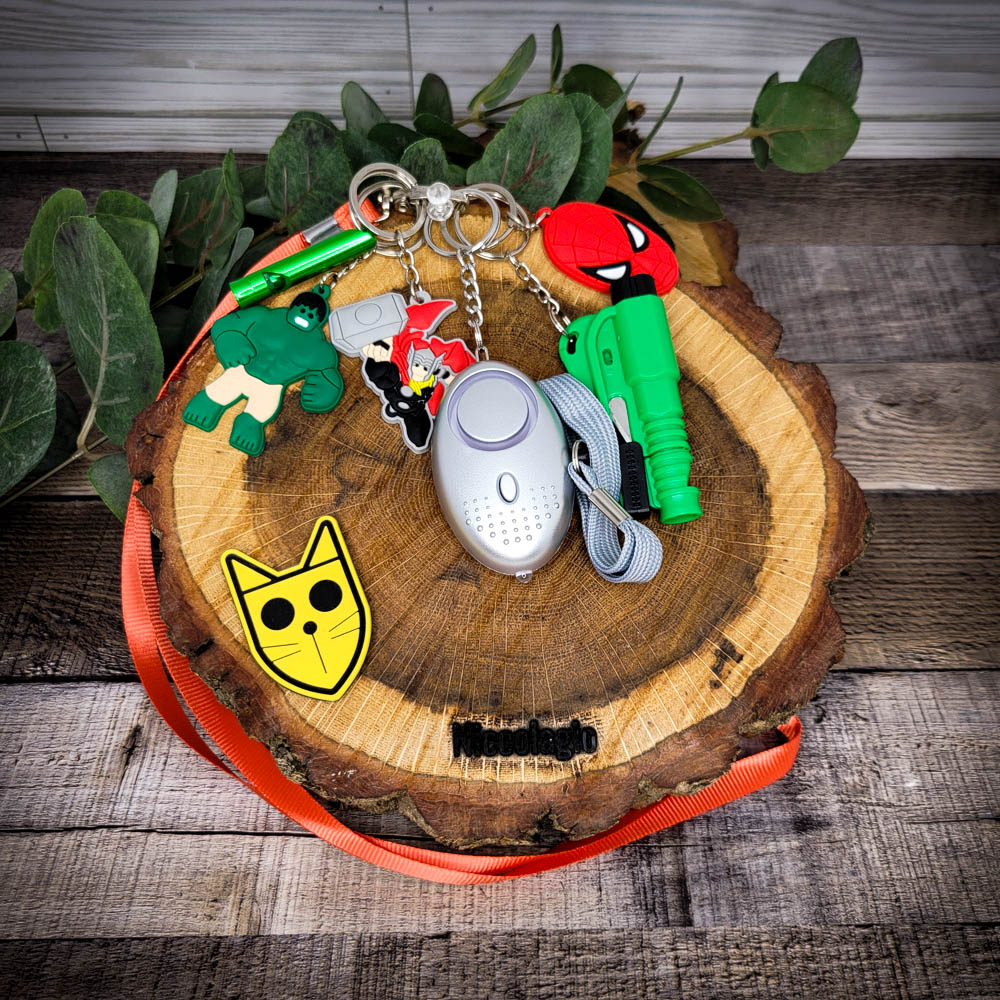 Super Heroes #3 kids self defense lanyard set