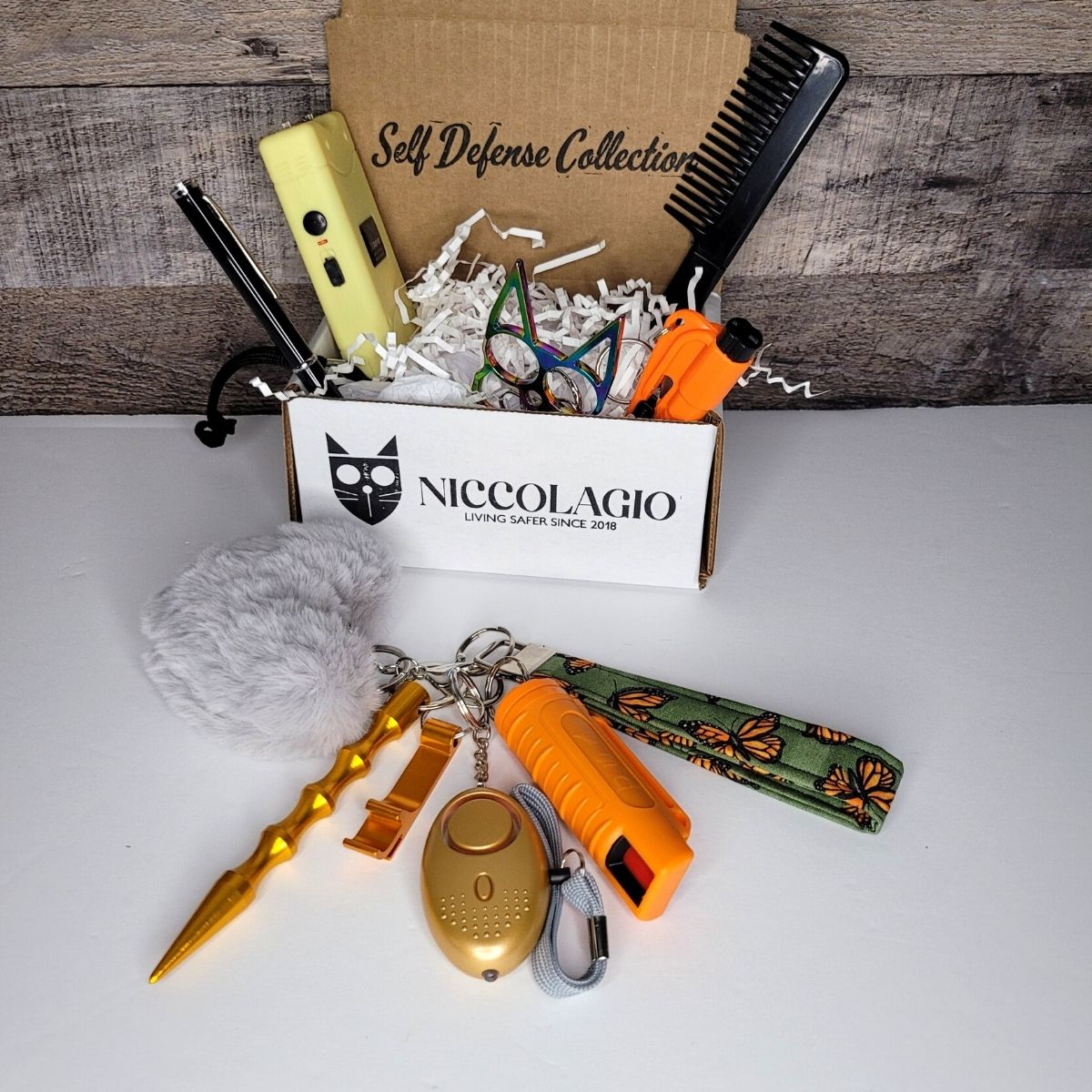 purple and teal Self Defense Keychain Set – Niccolagio
