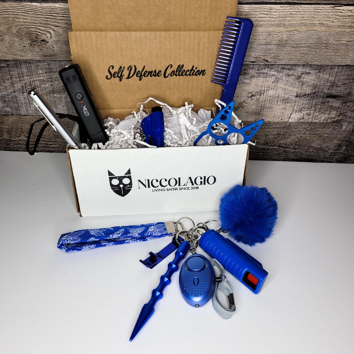 Blue Butterfly Self Defense Keychain Combo Set – Niccolagio
