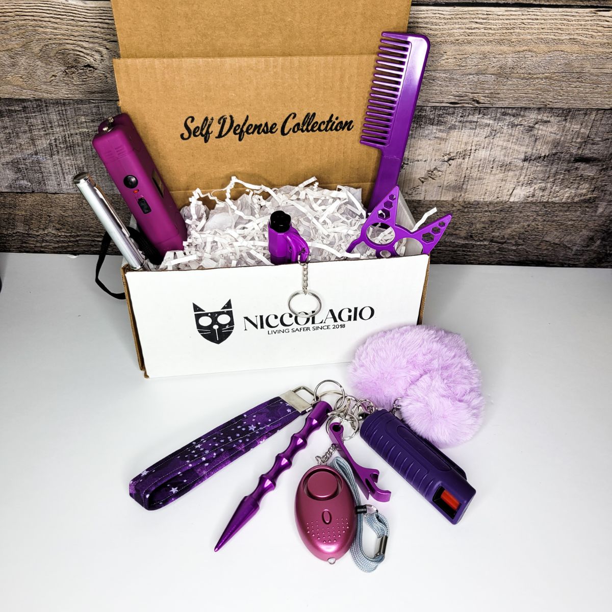 purple and teal Self Defense Keychain Set – Niccolagio